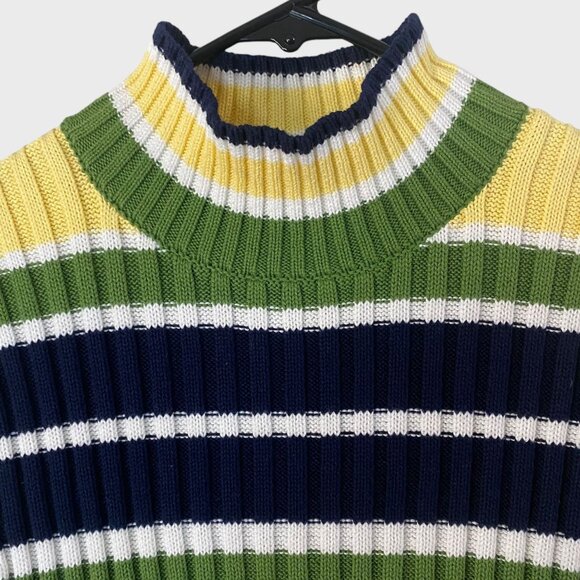 Vintage Jones New York Sleeveless Sweater Ribbed-Knit Turtleneck Women's Large - Picture 5 of 9